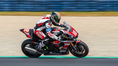Oschersleben, Almanya, 09 Haziran 2019: Yamaha Yzf-R1 by Lcr Endurance, Motorsport Arena'da Fim Dayanıklılık Dünya Şampiyonası'na katıldı