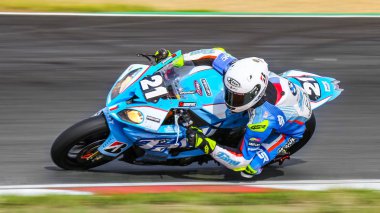 Oschersleben, Almanya, 09 Haziran 2019: Bmw S1000rr Fany Gastro Bmw Motorrad tarafından- Mercury Racing fim Dayanıklılık Dünya Şampiyonası 2019 rekabet