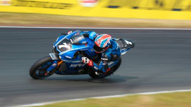 Oschersleben, Almanya, 09 Haziran 2019: Yamaha Avusturya Yarış Takımı Yamaha Yzf-R1 2019 sezonunda Fim Dayanıklılık Dünya Şampiyonası'na katıldı