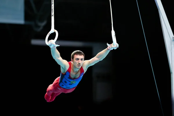 Szczecin Polsko Dubna 2019 Artur Davtyan Arménie Soutěží Prsteny Během — Stock fotografie