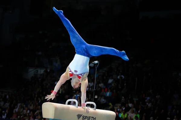 Szczecin Polonia Abril 2019 Brinn Bevan Gran Bretaña Compite Caballo — Foto de Stock