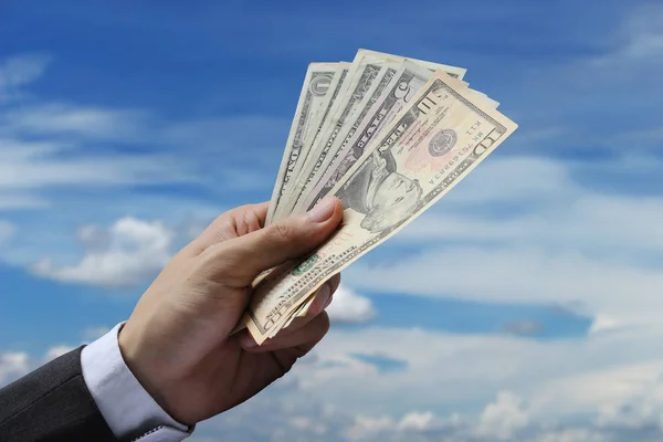 Pay Dollar Sky Cloud Background — Stock Photo, Image