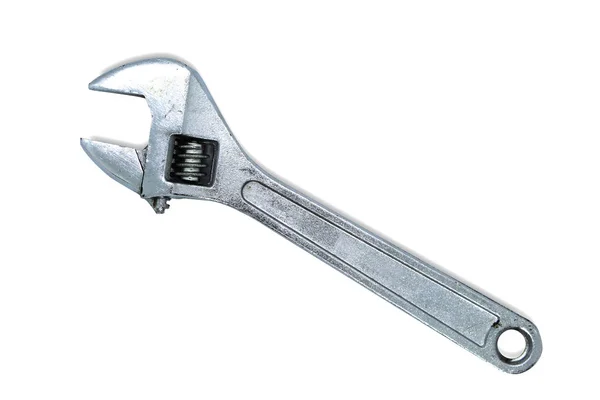 Wrench Isolated White Background Clipping Path — Stock Photo, Image