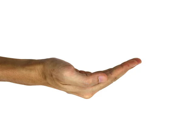 Die Hand Isoliert Auf Weißem Hintergrund Ausstrecken — Stockfoto
