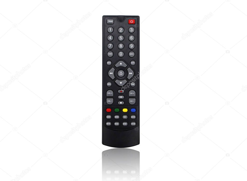 Remote control isolated on white background, top view