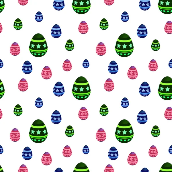 Векторный Бесшовный Рисунок Пасхальными Яйцами Поверхность Оберточной Бумаги Рубашек Тканей — стоковый вектор