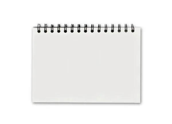 Tom anteckningsbok på vit bakgrund — Stockfoto