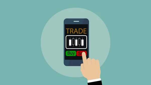 Mobile Exchange Trading App Devisenbörse Auf Dem Smartphone Anlagekonzept — Stockfoto