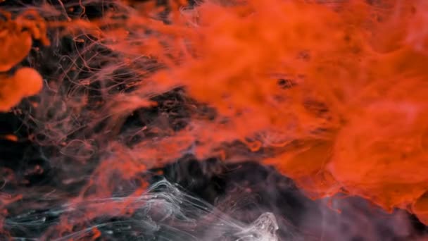 Kleur Inkt Druppels Water Vertraagd Inkt Motion Shot Met Hoge — Stockvideo