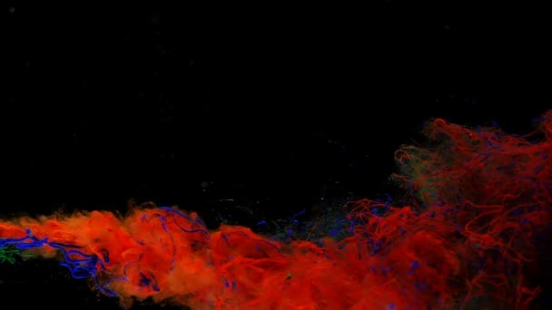 Colored Ink Dropped Water Slow Motion Ink Motion Shot High — Stock Video