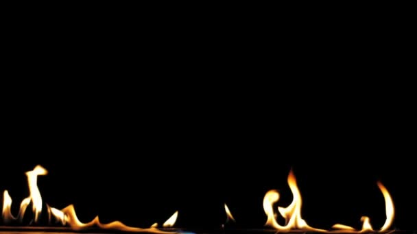 Fire Flames Igniting Burning Slow Motion Inglês Uma Linha Chamas — Vídeo de Stock