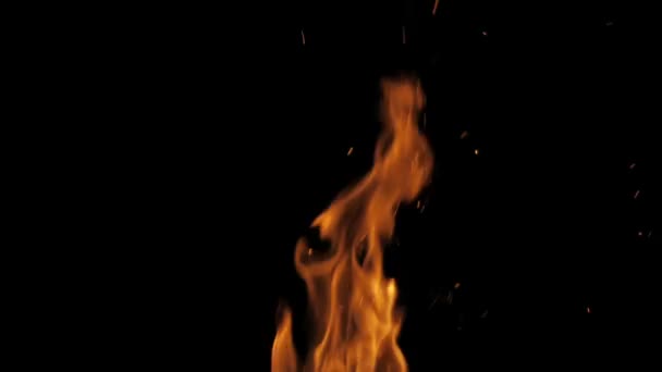 Flammen Und Funken Zeitlupe — Stockvideo