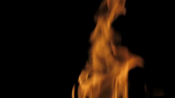 Flamme Feu Gros Plan Mouvement Lent — Video