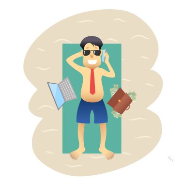 Sonları izole kavramsal işadamı düz afiş