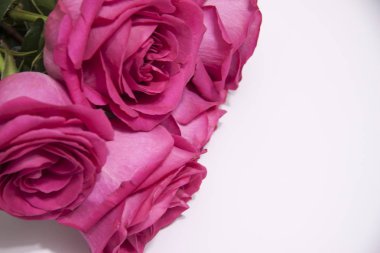 Romantik arka planını pembe gül buketi