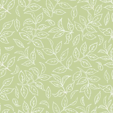 Dikişsiz soyut doğal desen el izole çizilmiş.