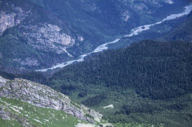 Yukarıdan güzel panoramik görünümü. Güneşli bir gün.