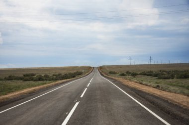 Bir çöl manzara yaz günü Bozkır panorama.