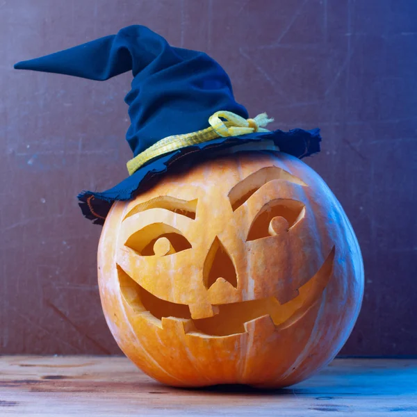 Cabeza de linterna Jack tallada en calabaza de Halloween , —  Fotos de Stock