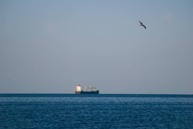 Kargo sessiz su yelkenli gemi, Karadeniz üzerinde mavna,