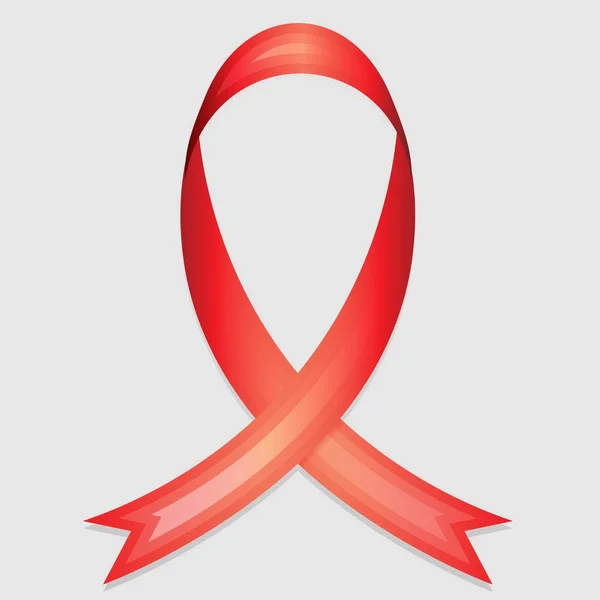 AIDS icon, red ribbon aids, vector red ribbon, AIDS day, — Stock Vector