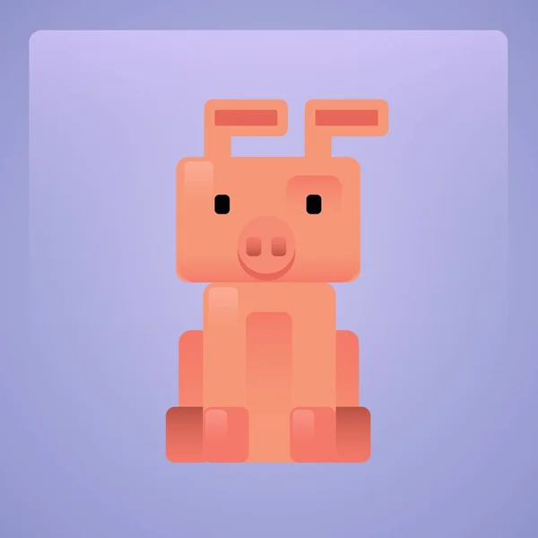 Cerdo gracioso. Símbolo del nuevo 2019. vector de cerdo , — Vector de stock