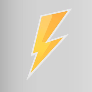 Yıldırım satırı simgesi, thunderbolt vektör, birim fermuar,