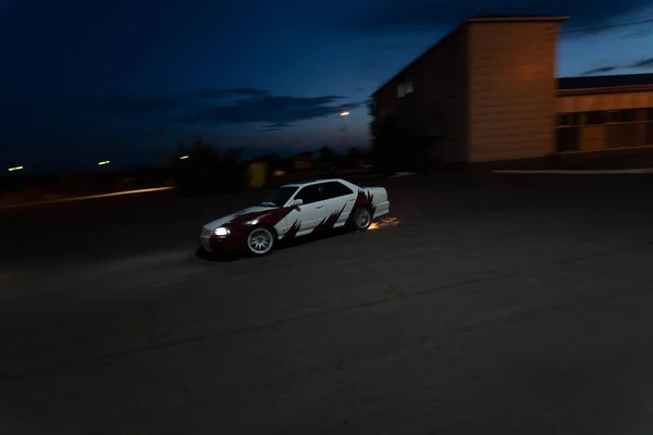 Rússia Buryatia Ulan Ude Julho 2020 Carro Corrida Decorado Afinado — Fotografia de Stock