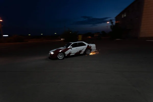 Rússia Buryatia Ulan Ude Julho 2020 Carro Corrida Decorado Afinado — Fotografia de Stock