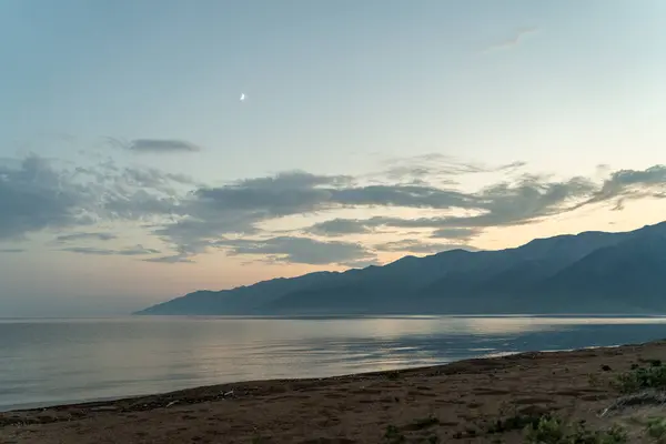 Scenic Baikal Lake Summer Pastel Blue Dawn — Stok Foto