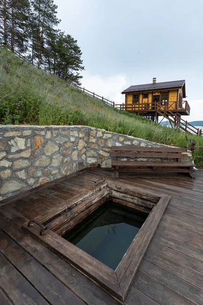 Rússia Região Irkutsk Lago Baikal Julho 2020 Casa Banho Quadrada — Fotografia de Stock