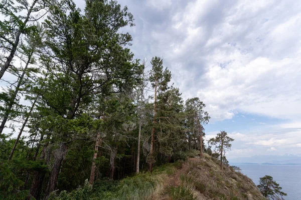 Wilayah Irkutsk Olkhon Danau Baikal Juli 2020 Pemandangan Dramatis Sebelum — Stok Foto