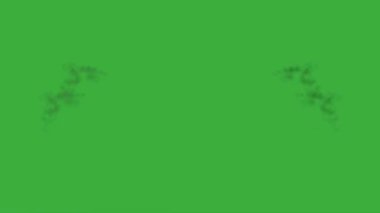  Animation video energy element effect with motion blur moving on green screen background