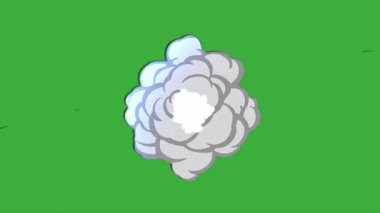  Animation video energy element effect with motion blur moving on green screen background