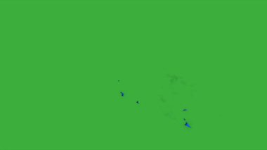  Animation video energy element effect with motion blur moving on green screen background