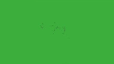  Animation video energy element effect with motion blur moving on green screen background