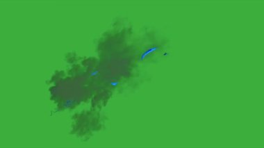  Animation video energy element effect with motion blur moving on green screen background
