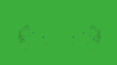  Animation video energy element effect with motion blur moving on green screen background