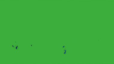  Animation video energy element effect with motion blur moving on green screen background