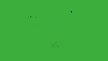  Animation video energy element effect with motion blur moving on green screen background