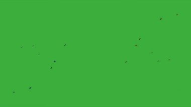  Animation video energy element effect with motion blur moving on green screen background