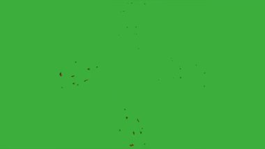  Animation video energy element effect with motion blur moving on green screen background