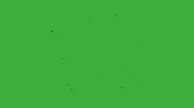  Animation video energy element effect with motion blur moving on green screen background