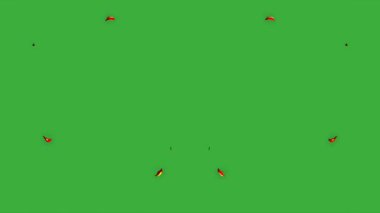  Animation video energy element effect with motion blur moving on green screen background