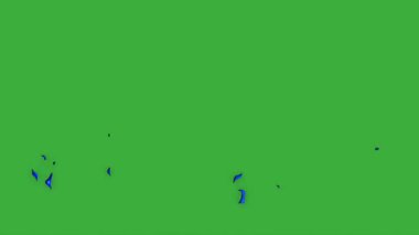  Animation video energy element effect with motion blur moving on green screen background