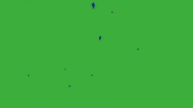  Animation video energy element effect with motion blur moving on green screen background