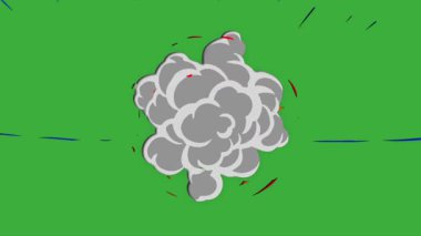  Animation video energy element effect with motion blur moving on green screen background