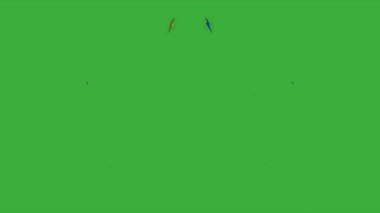  Animation video energy element effect with motion blur moving on green screen background