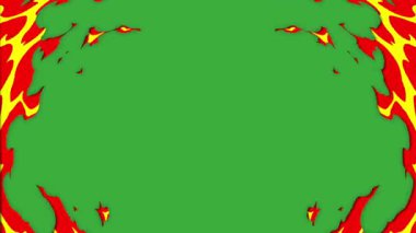  Animation video energy element effect with motion blur moving on green screen background