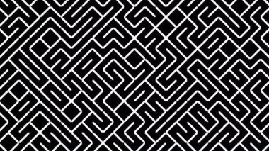 A loop animation geometric line pattern background,black and white color with motion blur